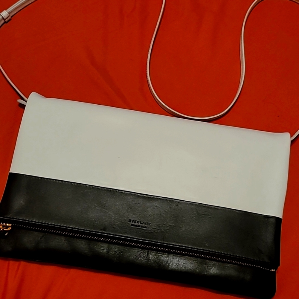Blue and white shoulder bag